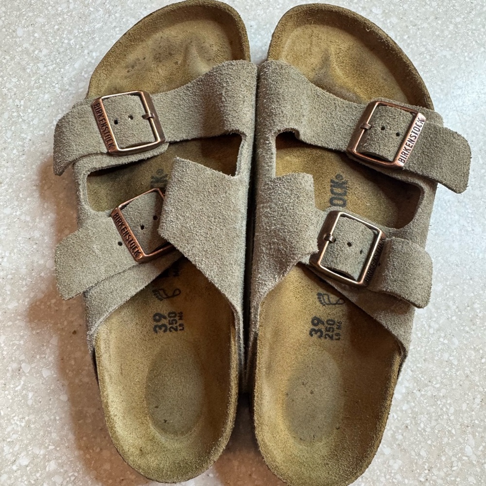 Birkenstock Sandals - Tan Suede 39 (8-8.5)